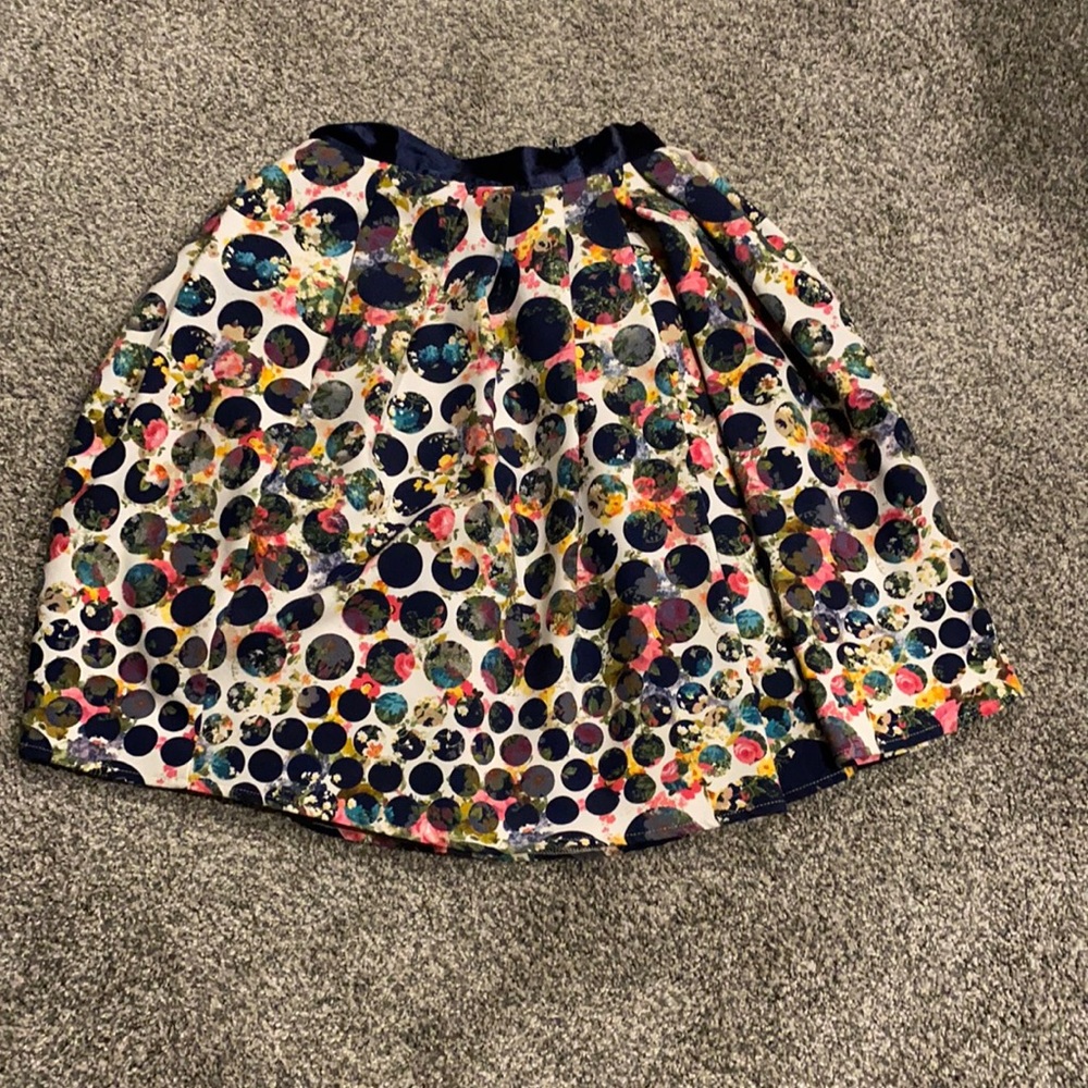 Myred Multi Color Circle Pattern Skirt W Pockets - image 1
